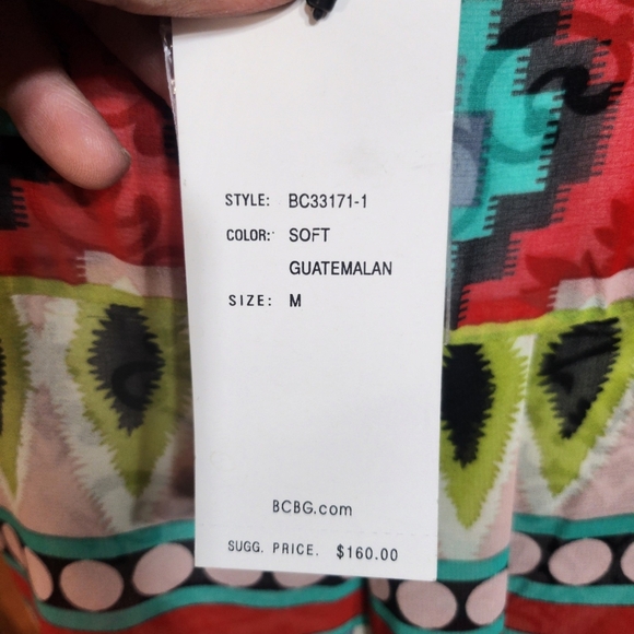 NWT BCBGMAXAZRIA Soft Guatemalan Sheer Sleeveless Collared Button-Up Tunic Sz M - Picture 12 of 15